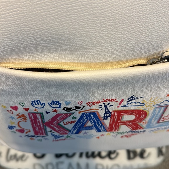 NWOT Karl Lagerfeld White Backpack With No Marks at all - Picture 4 of 15